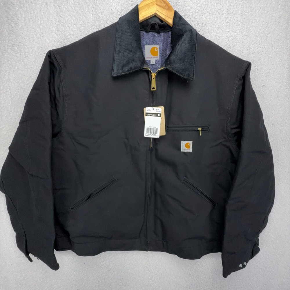 Carhartt Detroit Jacket Blanket Lined Mens XLG J001 BLK Black NWT NOS